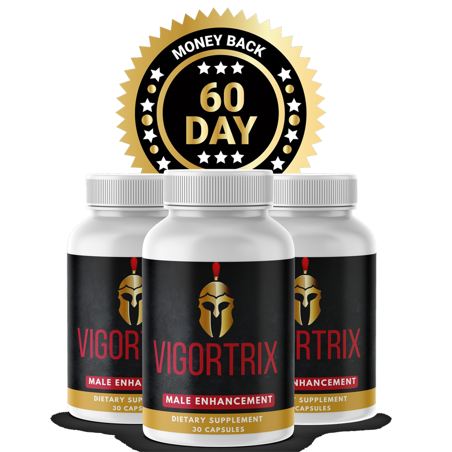 VigortriX 3 Bottle Package with 60-Day Money Back Guarantee Seal